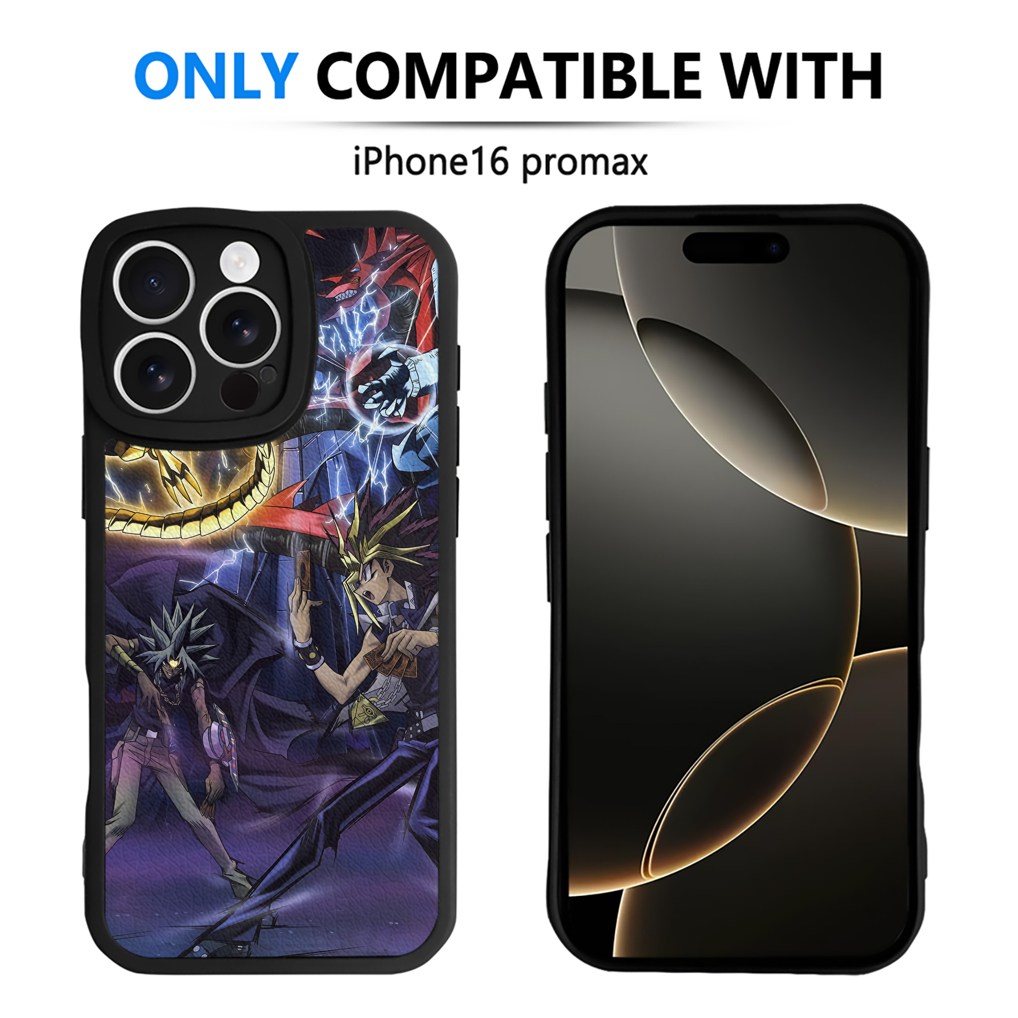 （画像用） 遊☆戯☆王 Yu-Gi-Oh! 【iPhone 16シリーズ対応】シリコンスマホケース（レザー調） 材質：シリコン